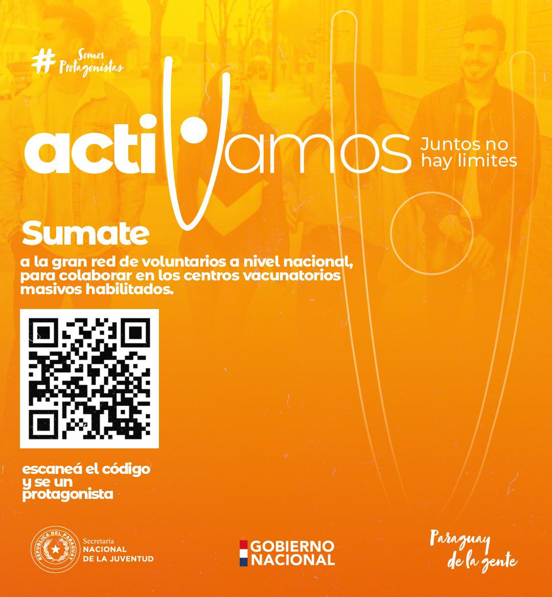 SNJPy's tweet photo. [REGISTRO HABILITADO]✅
Si querés ayudar como voluntario en el vacunatorio masivo de Aratirí, registrate escaneando el código QR y sé parte de la gran red de voluntariado a nivel nacional 🇵🇾
Activamos una nueva herramienta para colaborar 💪
#SomosProtagonistas
#JuntosNoHayLímites https://t.co/uIra0xkynh