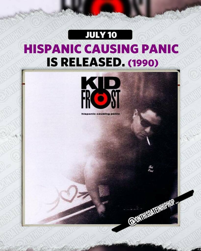 bleepthabastard's tweet photo. #OnThisDateInHipHop, @OGKidFrost1 released his debut album #HispanicCausingPanic. Led by #LaRaza, #KidFrost's debut album (which is considered to be the 1st Latin rap albums) would peak at 67 on the #2pac 200. #NoTypo.
Support @OnThisDateInHipHop with … https://t.co/g5tdW7u4Zw https://t.co/BwV5i7wACh