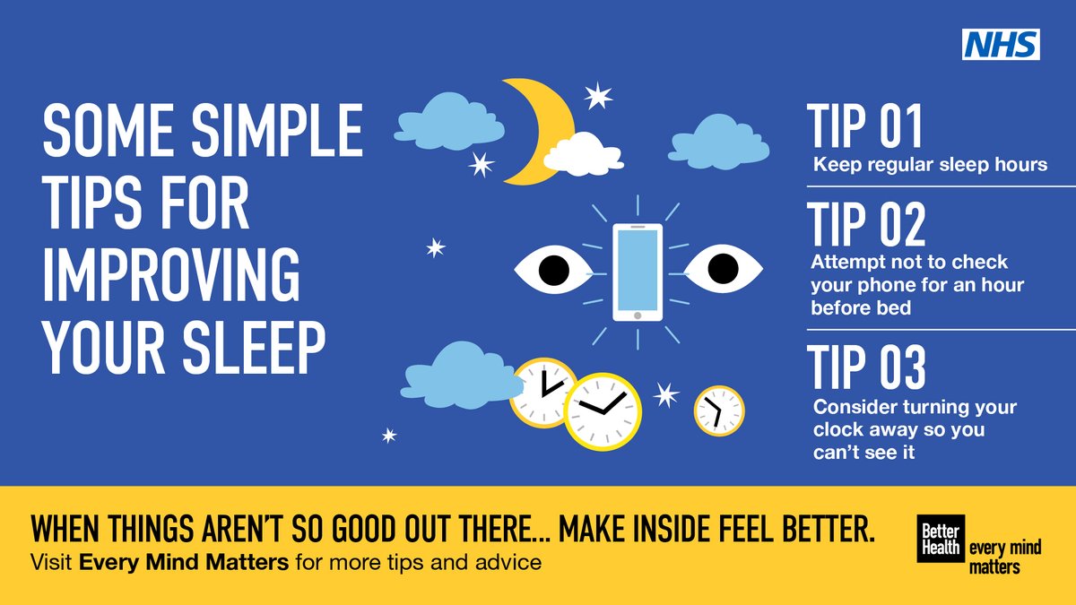 RoyalDevonNHS's tweet image. How have you been feeling lately? If you've been struggling with sleep, visit everymindmatters.co.uk for tips and advice to help you improve your sleep. You can also take the Your Mind Plan quiz to get a personalised mental wellbeing action plan. #EveryMindMatters