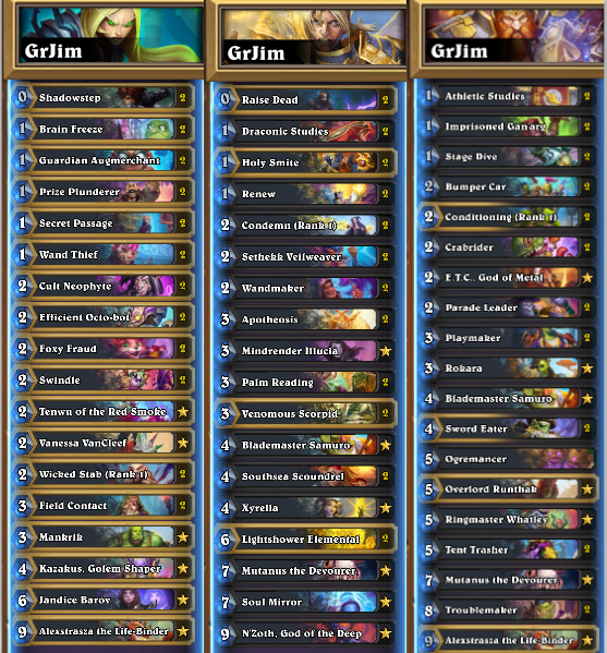 4/4 top 8's 

This is the line up I played the most those days :