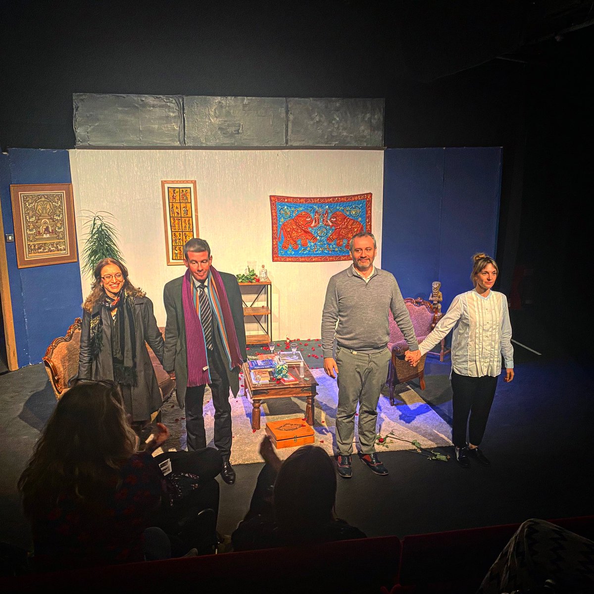 And we are done! Time to take down the set and enjoy another get out party! Huge thank you to everyone who has supported our performances of ‘God of Carnage’ and sent such lovely comments! More shows are coming……