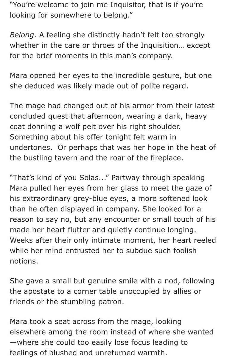 AltoWrites's tweet photo. Snippet of Snapshots of Winter: Want
💗The first kiss after the Fade.
https://t.co/m9hhYXlLcT
#dragonage #dragonagefanfic #solavellanfanfic #solavellan #altowrites #dwellwithin #maralavellan #solas #thefadekiss #lavellan https://t.co/GGR5poBEXc
