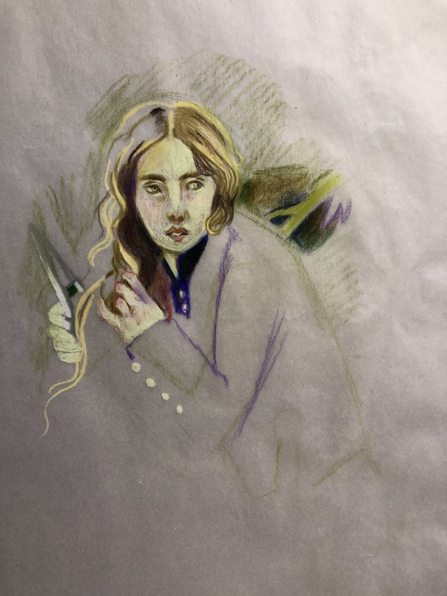 「Colored pencil on tracing paper is so sm」well_dipper