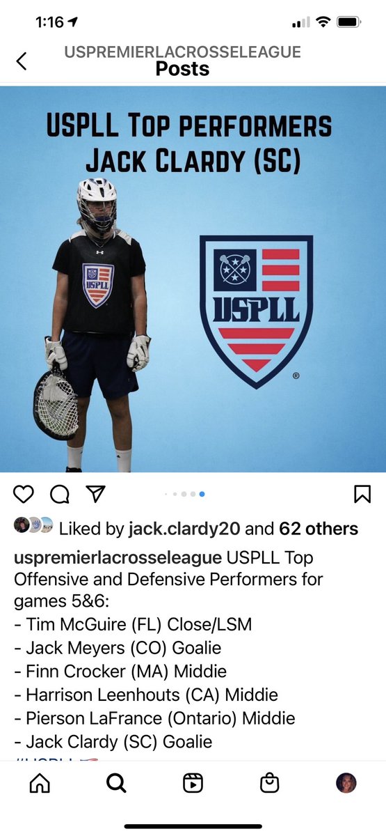Our very own lacrosse goalie named as one of the top Defense performers <a href="/uspll/">US Premier Lacrosse League</a> in Boston, MA! Way to go Jack Clardy!! 
<a href="/HHSRamAthletics/">Hillcrest Athletics</a> 
@HillcrestAD 
<a href="/skipper_bryan/">Dr. Bryan Skipper</a> 
<a href="/GCS_pjarrett/">Patrick Jarrett</a>