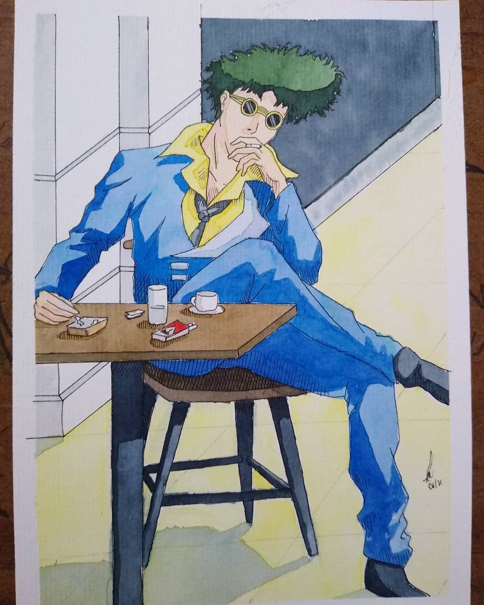 leocardoso288's tweet photo. Spike - Cowboy Bebop, um dos meus personagens favoritos.

Spike - Cowboy Bebop, one of my favorite characters. 

#desenho #draw #spike #cowboybebop #cowboy #anime #animeart #manga #space #art #arte #ilustração #illustration #paint #watercolor #aquarela #aqualine #aquarelle #color https://t.co/HbYe1WHfIl
