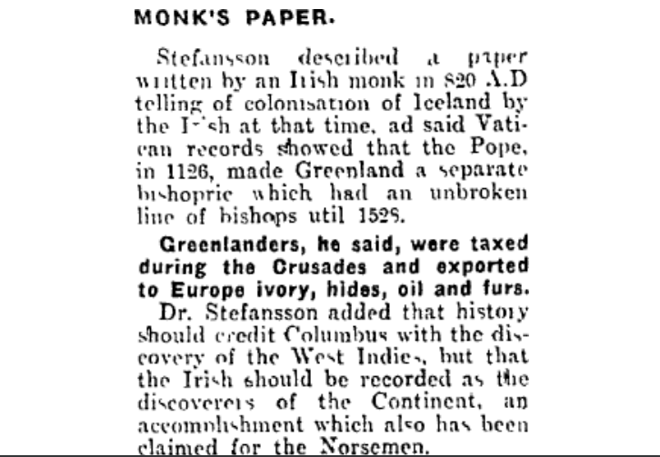 🇺🇸 'Did an Irishman discover America?'

🗞️ Report from The Kerryman, May 1935

#USA #Ireland #IndependenceDay #July4