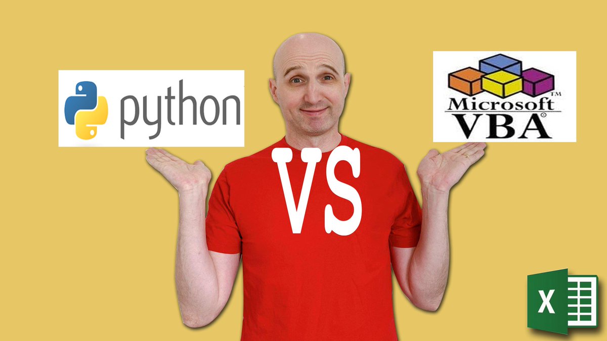 MacroMastery's tweet image. Will Python kill VBA in 2021? 

#ExcelVBA #Excel #ExcelPython 

watch here: youtu.be/Lh6FLhgPxbc