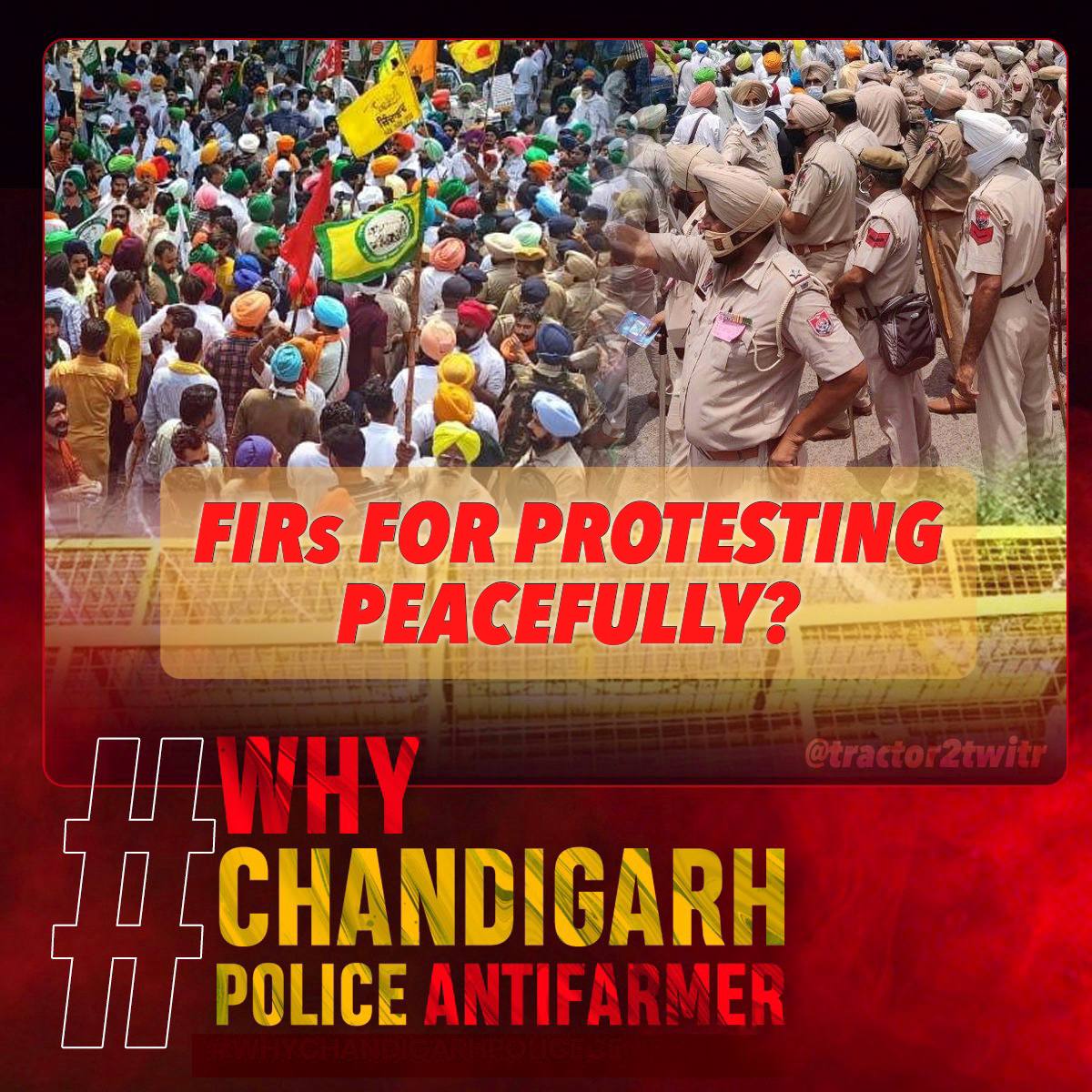 Mnprtsandhu34's tweet photo. When will this Police brutality will stop ? 

#WhyChandigarhPolice_AntiFarmer https://t.co/yXfvWE2QgN