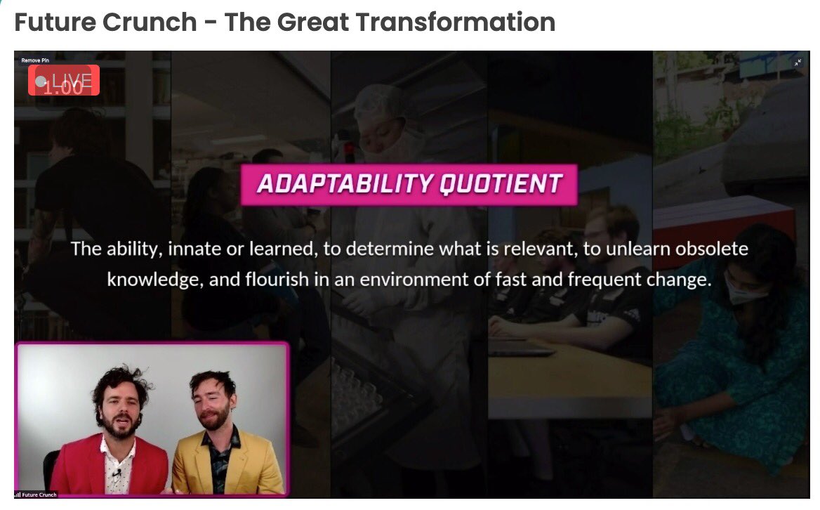 “Adaptability, it’s intrinsic - we’re wired for it.

Thank you @future_crunch for an fascinating Day 2 AM keynote, offering an optimistic insight into the future of humanity!
#MDSC2021