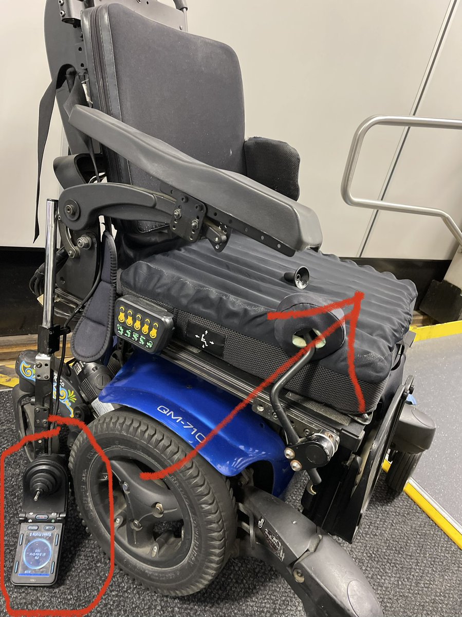 Today, <a href="/Delta/">Delta</a> damaged my wheelchair. Upon returning my chair to me, the armrest &amp; joystick, which I drive with, were dragging the ground. This is ridiculous. The armrest/joystick will not even stay up now for me to drive. 😖