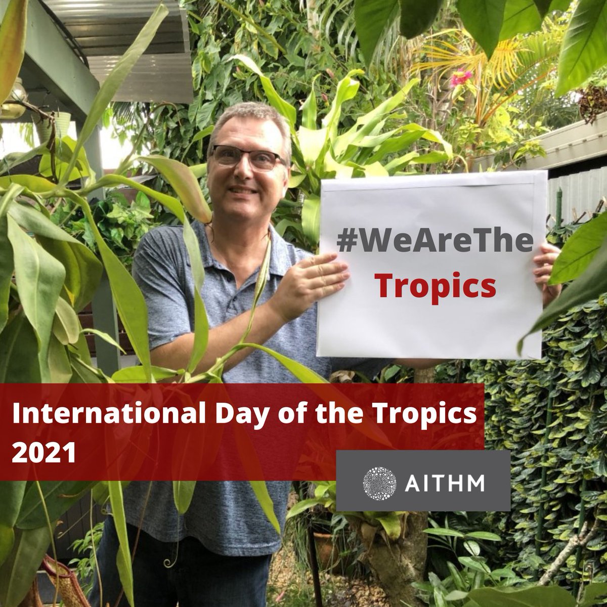 Our Principal Research Fellow in Occupational Health and Safety #OHS Associate Professor Gunther Paul from Mackay, North Queensland, celebrating International Day of the Tropics. <a href="/jcu/">James Cook Uni</a> <a href="/AITropHealthMed/">AITHM</a> 
#WeAreTheTropics, #TropicsDay
