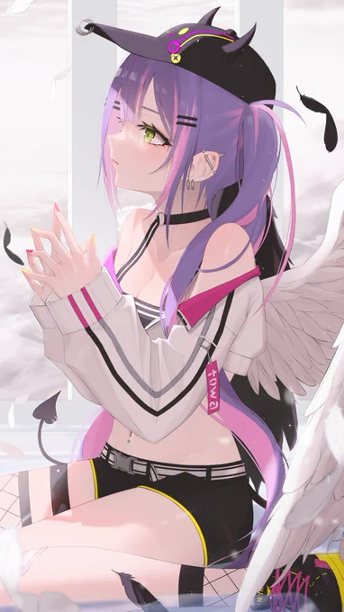The angel fell to the ground but, TMT!!! #TOWART #ホロライブ 