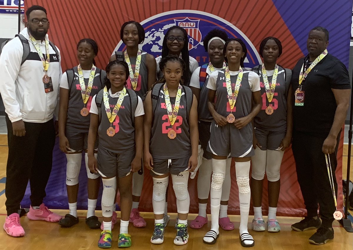 louisiana_u's tweet photo. After competing all week in the D1 division (Elite) against some of the top teams and players in the country; LAU’26 finished in the top four of the AAU Nationals World Tournament. #LAU #JFNF @s_w_y_d @LgrBasketball https://t.co/eNPmNOLis0
