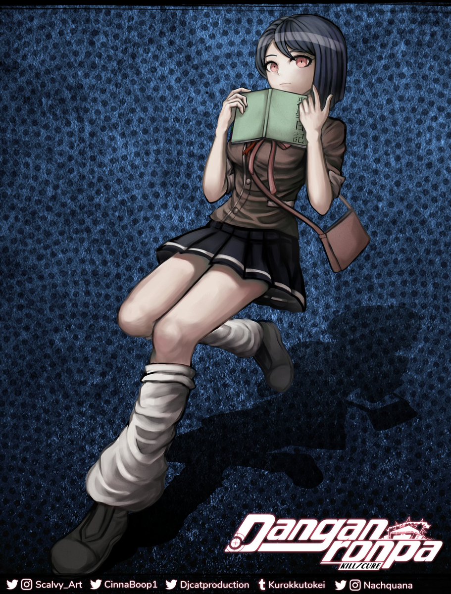 Seeing Hide scribble in her notebook could mean she‘s taking notes about a highly difficult topic, but also that she‘s practicing her majestic art skills.
#danganronpa