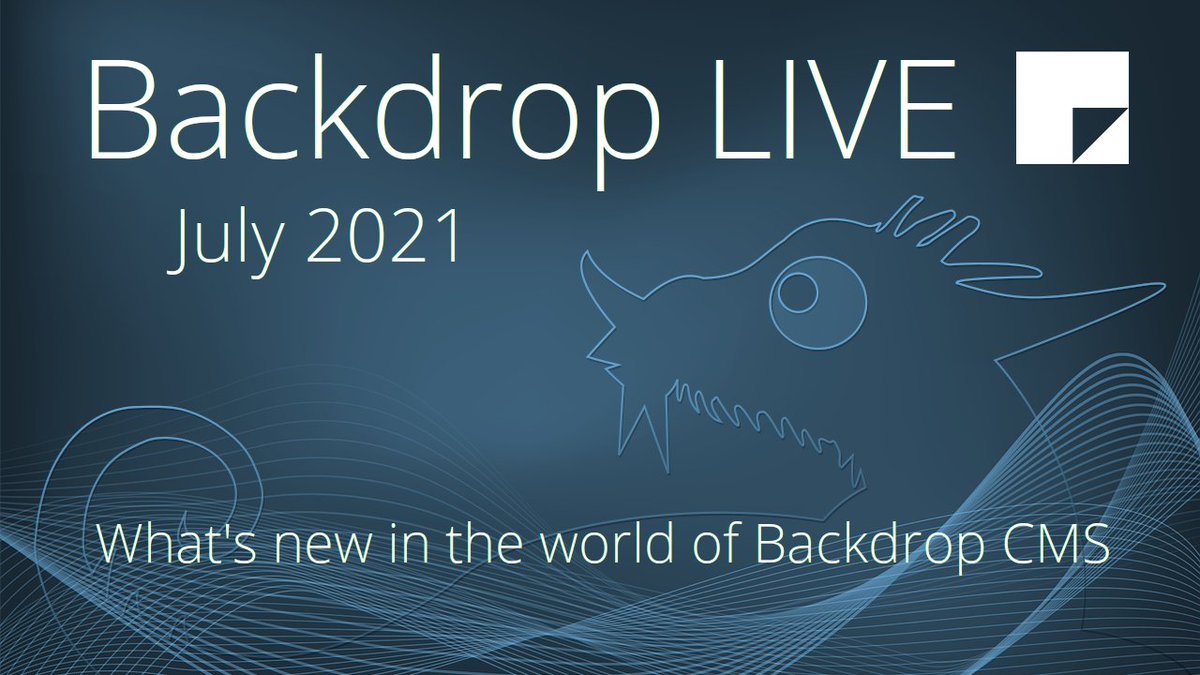 backdropcms's tweet photo. The next Backdrop LIVE is happening at the end of next week. Register today!

https://t.co/E9NP4ZoTY0 https://t.co/nf6xNmyqHS