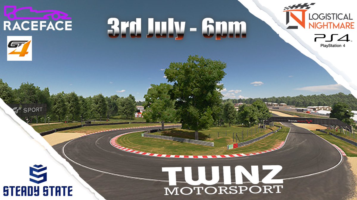 LNR_ZA's tweet photo. EVENT: 3rd July '21 Twinz Motorsport 

Joint venture with @RaceFacePro, we will host the following
6 Hrs at Donington Park - PC
3 Hrs at Oulton Park - ACC Console (PS4/5)
3 Hrs at Brands Hatch - GTS Console
 
#Raceface #SteadyState #BeLNR #console #consoleracing #TwinzMotorsport https://t.co/Qw7UxQgeAD