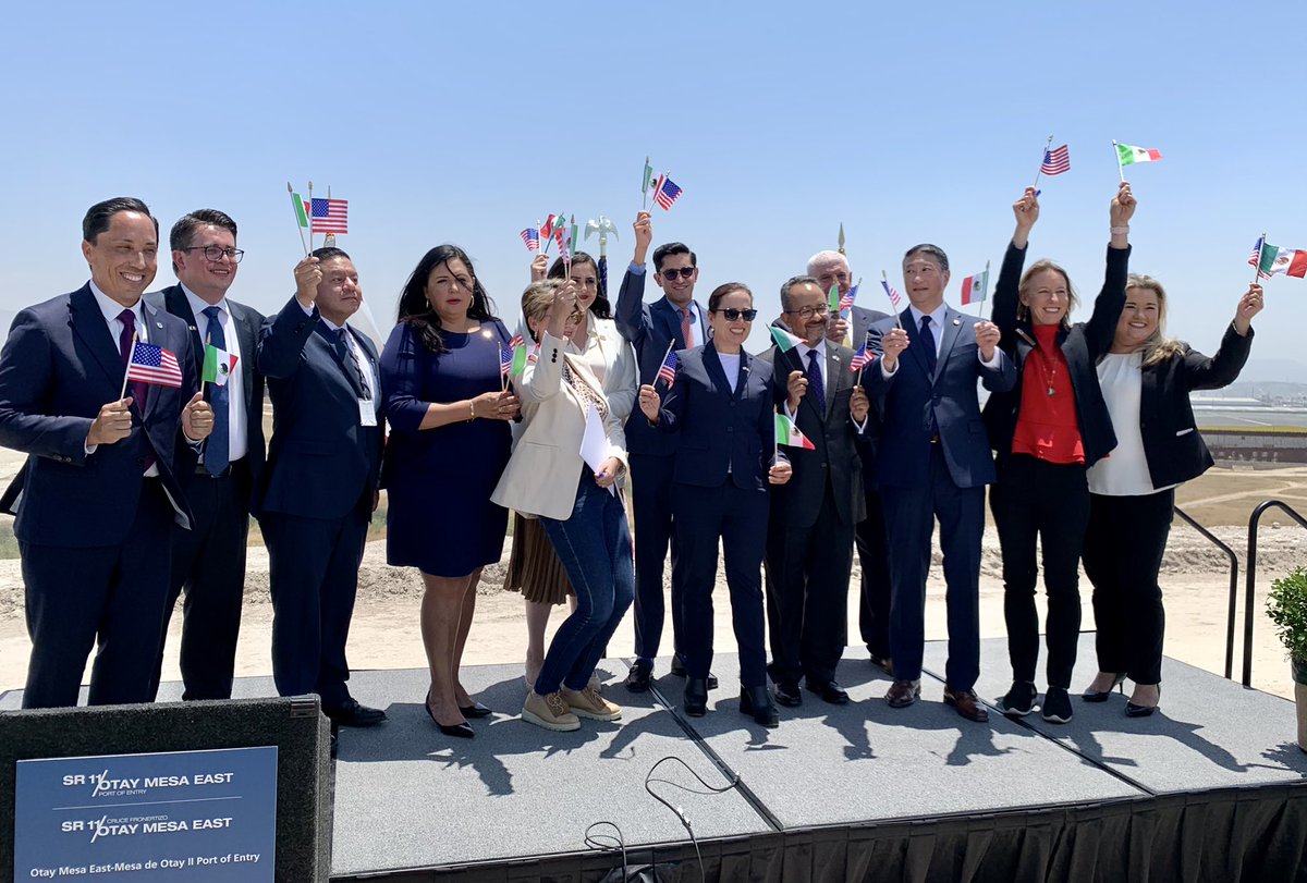 Today was a momentous day for our partnership with Mexico! Our shared work to construct the new Otay Mesa East port of entry will bring prosperity to both countries &amp; improve quality of life in our shared border region. Thank you to all who have made this project possible!