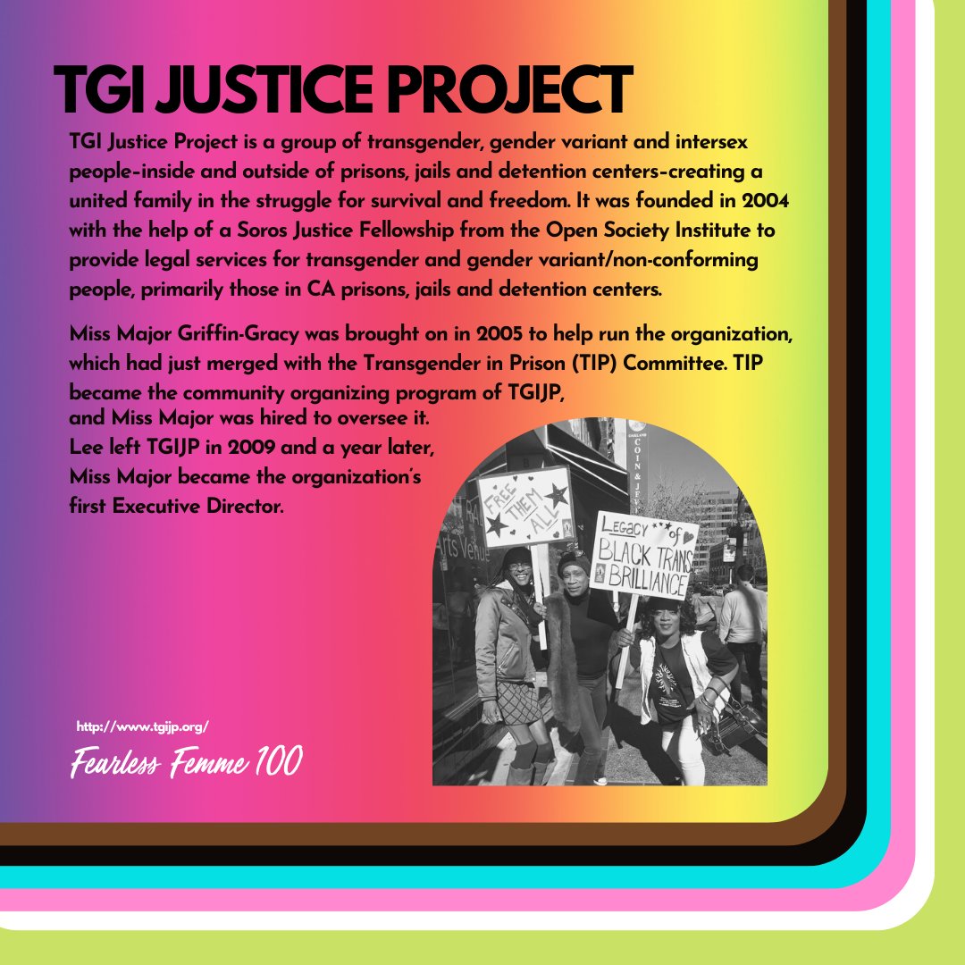 FFemme100's tweet photo. Let's talk about The TGI Justice Project ✊🏾🏳️‍⚧️✊🏿

NO PRIDE WITHOUT TRANS LIBERATION!!

#Pride #PrideMonth #PrideMonth2021 #QTBIPOC #QTPOC #Nonbinary #Enby #LGBTQ #LGBT #TransLiberation #TransRights #QueerLiberation #TGIJusticeProject #Abolition https://t.co/WfjFwKpJdA