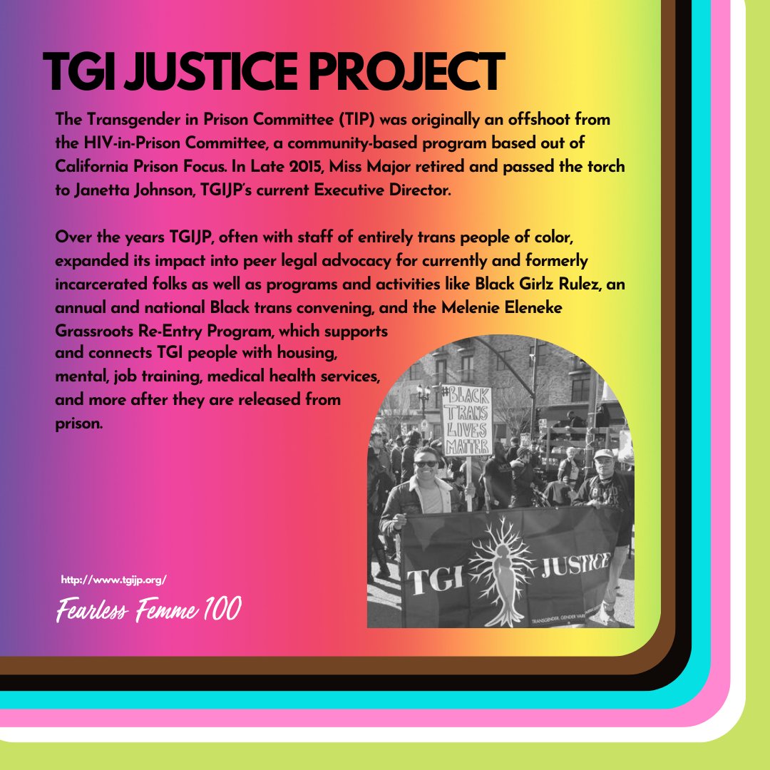 FFemme100's tweet photo. Let's talk about The TGI Justice Project ✊🏾🏳️‍⚧️✊🏿

NO PRIDE WITHOUT TRANS LIBERATION!!

#Pride #PrideMonth #PrideMonth2021 #QTBIPOC #QTPOC #Nonbinary #Enby #LGBTQ #LGBT #TransLiberation #TransRights #QueerLiberation #TGIJusticeProject #Abolition https://t.co/WfjFwKpJdA