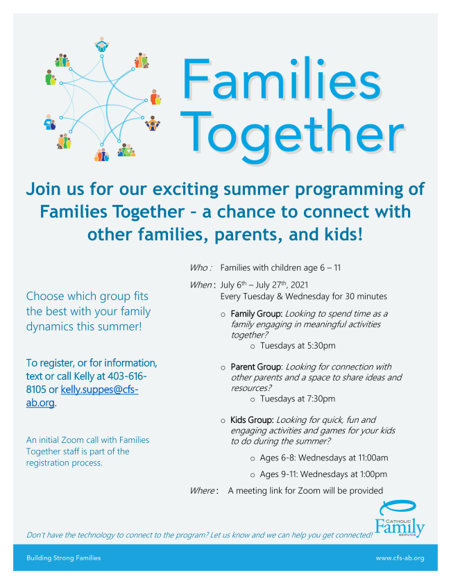 KindredAB's tweet photo. Join us for the summer Families Together program! Connect with other families, parents, and kids! Sign up now: https://t.co/fZrbnGE9RX #BuildingStrongFamilies #YYCKids #YYCParents #YYCmoms #YYCdads #YYCLiving #YYCFamilies https://t.co/67e2Kl619F