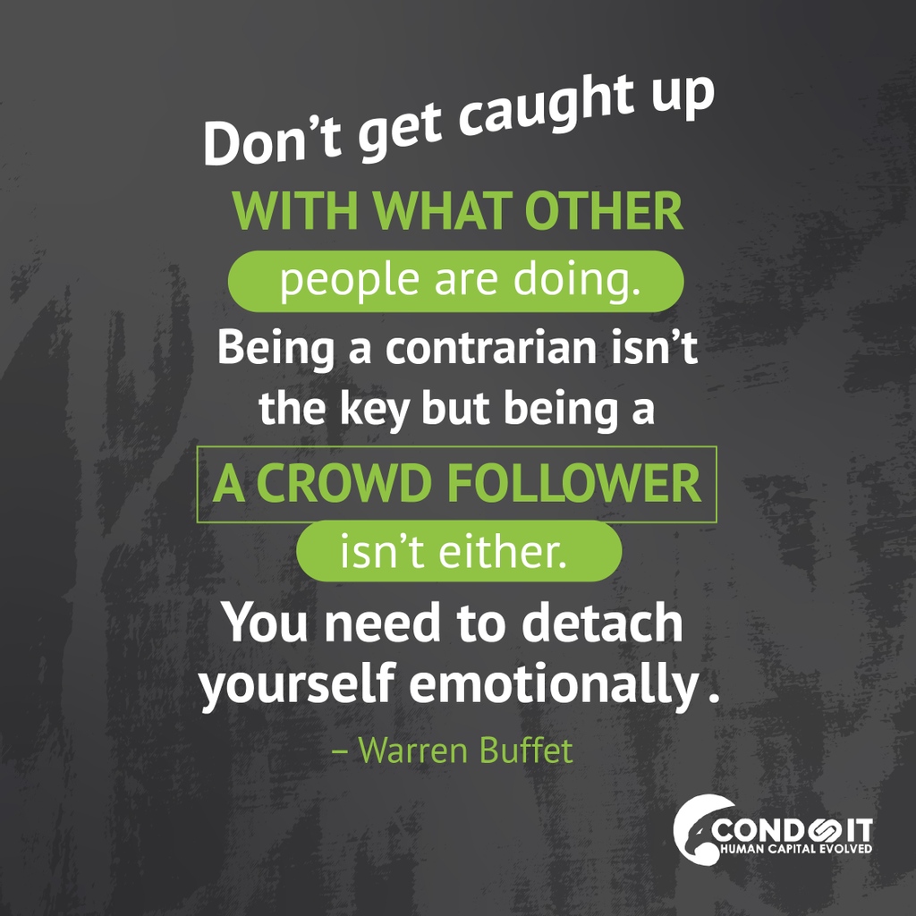 Conduuit's tweet image. At times, it is better to just be you. Don’t stick to either side of the spectrum but rather make your own path and get to where you want. 

What is another quote from the great Warren Buffet you guys love?

Let us know in the comments!