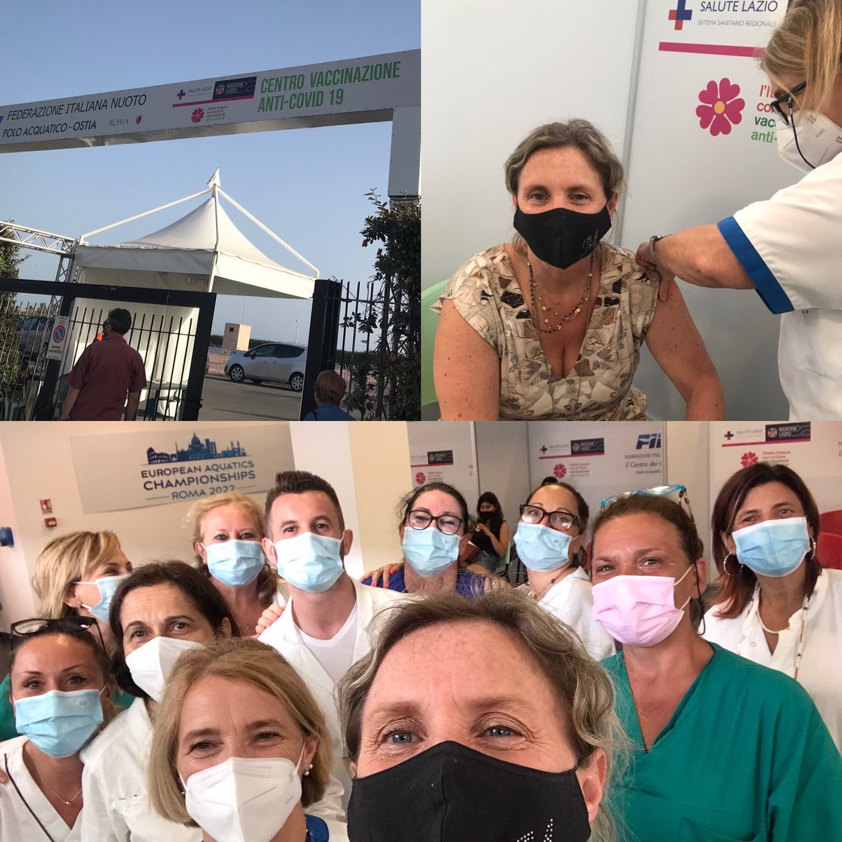 marta_branca's tweet photo. Quella della #secondadose al #polo #natatorio della @ASLRm3. Proud to be fully vaccinated. 💉 https://t.co/7qAtDvFLOz