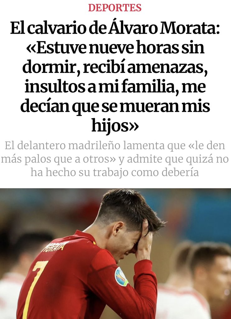 A los que amamos el deporte del Fútbol una tarde como la de hoy (Eurocopa, España/Croacia y Francia/Suiza) es un regalo. Si además tu equipo pasa, tremendo. Por cierto, cuanto más machacan injustamente a alguien más identificado me siento: MORATA. 💪👍