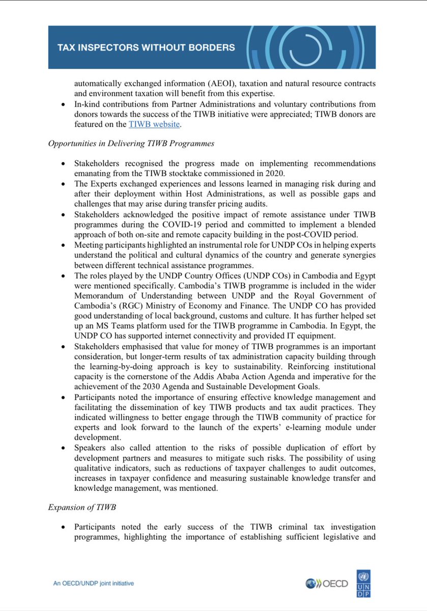 Lustarnde's tweet photo. ๐JUST RELEASED: The 2021 #Experts Roundtable & #Stakeholders Workshop Statement of #Outcomes detailing #TIWB delivery during #COVID19 #crisis & expansion into #newareas - #criminaltaxinvestigations #effective use of #AEOI & #taxenvironment
โก๏ธ https://t.co/GYiIBIWkMV https://t.co/EXyV3r0s23