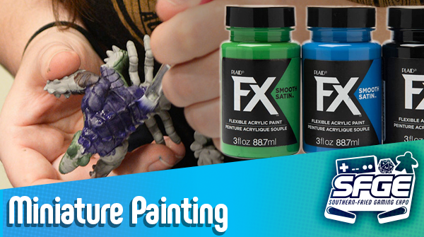 We are excited to announce that Miniature Painting will return to #SFGE2021. We are once again humbled to partner with our sponsor @PlaidCrafts. 

Space will be limited, children under 10 must be accompanied by an adult. #miniaturepainting