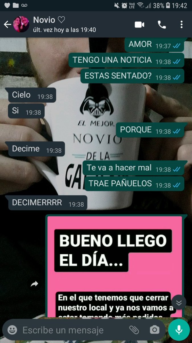 <a href="/CocinaMayra/">La Cocina De Mayra</a> Mayra, por favor, no cierres, tengo a mi novio llorando en un rincón de la casa, por favor