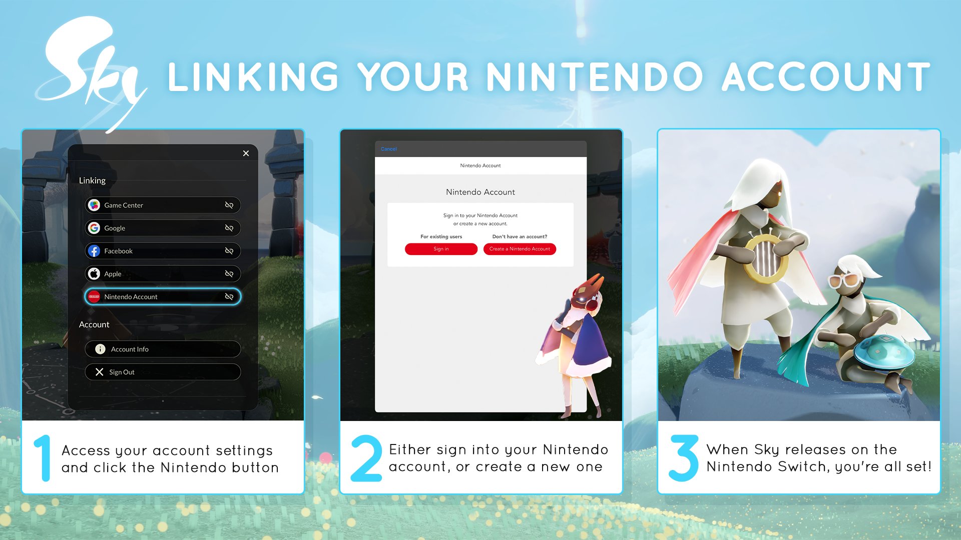 How do I link my mobile Sky account to my Nintendo Switch account? — Sky: Children of the Light Help Center