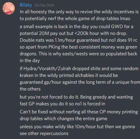 B0aty's tweet photo. After about 10 attempts I've finally recorded a video of my controversial opinion that the Wilderness can never be revived &amp; the dev blog may change nothing.

It's just an agility ramble but rough tl;dr https://t.co/j1w1irQzTD