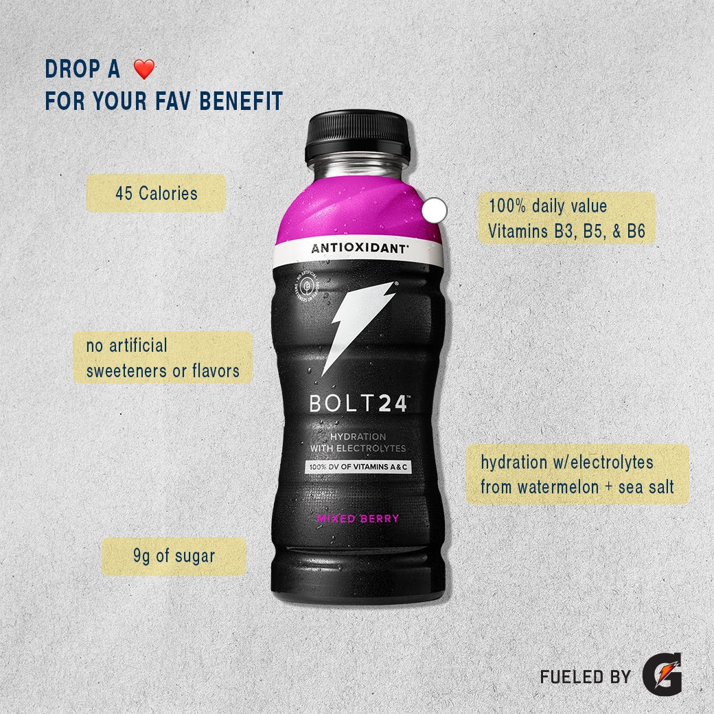 Whether it’s the 0️⃣ artificial sweeteners or flavors or any of the other reasons that make BOLT24 great, we want you to drop a heart and let us know your favorite feature of BOLT24 Antioxidant! #BOLT24