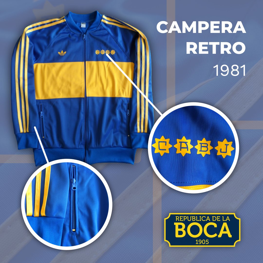 repboca1905's tweet photo. CAMPERA RETRO BOCA 1981
ENVÍOS A TODO EL PAÍS
$2999
Compra directa: https://t.co/xkyckzUqeu

Consultas y pedidos por mensaje privado o por WhatsApp al 11 6015 0165
#boca1905 #camperaboca #bocaretro #cabj #bocaadidas #boca1981 #DiegoEterno https://t.co/wKAWiMj3DC