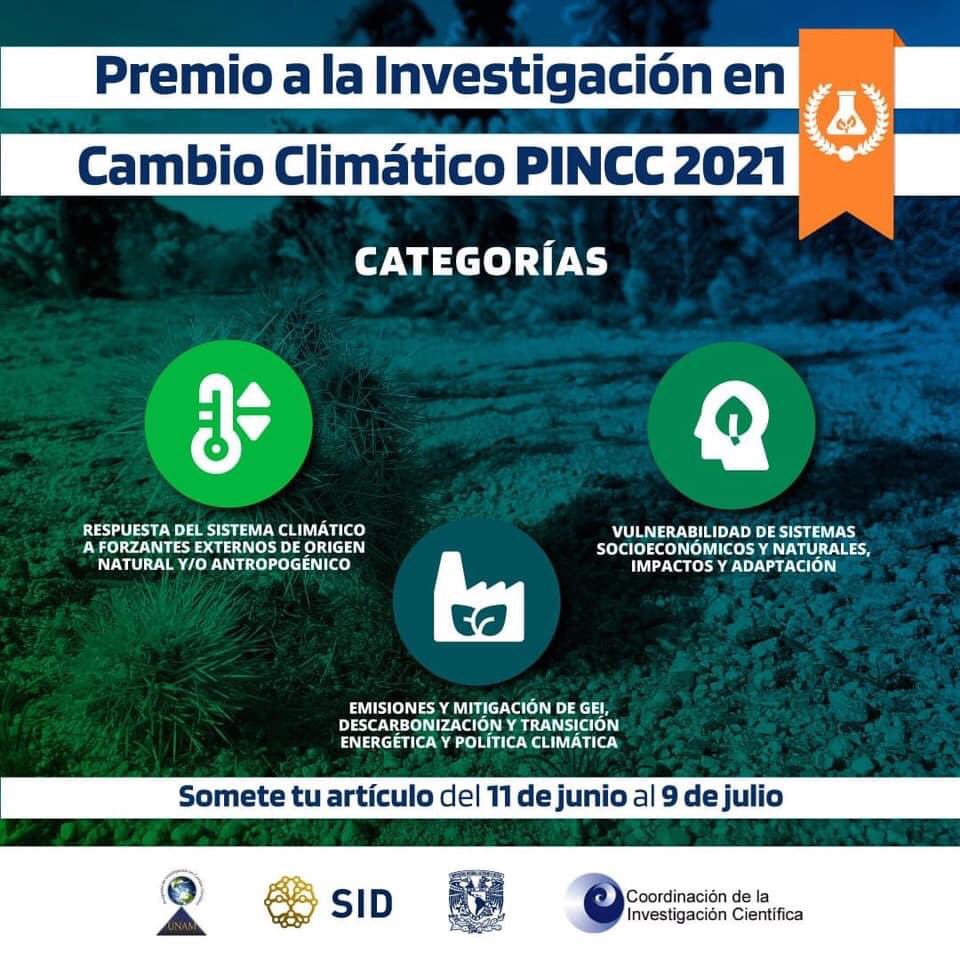 cousunam's tweet photo. ¿Eres académico o académica de la UNAM? Gana hasta $20,000 con tus mejores artículos participa en el Premio a la Investigación en Cambio Climático #PINCC 2021🌍
Consulta las bases:https://t.co/pkva94Opsv https://t.co/BZBKSPi0V5