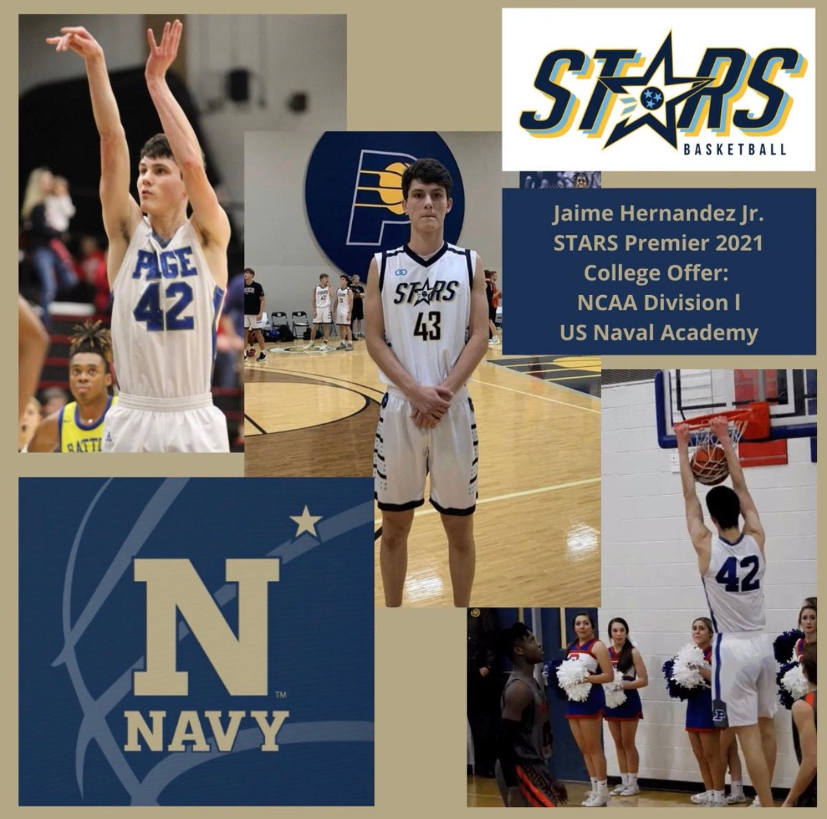 StarsBballClub's tweet photo. Visited w/STARS 2021 @JaimeJr2021 today! Jaime is off to @NavalAcademy tomorrow as he will be continuing as a student-athlete w/@NavyBasketball.  Smart, mature, disciplined, &amp; talented! Loved having him w/STARS last 4-5 years! @PageHSBoysHoops @Tnprephoops @wcsCOAthletics https://t.co/MX2ZINpcqS
