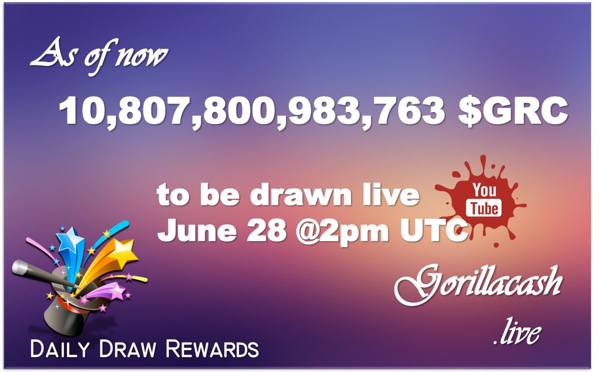 gorillacashbsc's tweet photo. CONGRATULATIONS WINNERS! 

First Live daily draw!
https://t.co/4bMLg0Wclk https://t.co/ZhugDMx1D2