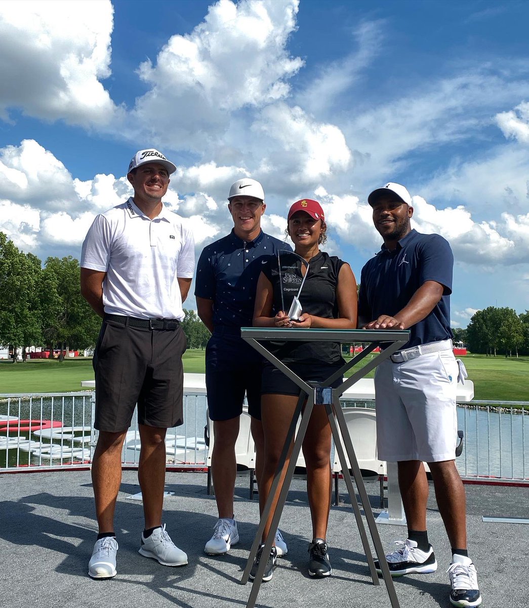TheJShippen's tweet photo. Congratulations to @AmariAveryGolf for winning the #CognizantShootOut at the inaugural #THEJOHNSHIPPEN National Invitational and earning a sponsor exemption into the #CognizantFoundersCup!! ⛳️🙌🏾⛳️
#TJS2021 #ForeTheCulture #TheJohnShippen #JohnShippen #golf #blacksingolf https://t.co/xqi7JeZ1m3
