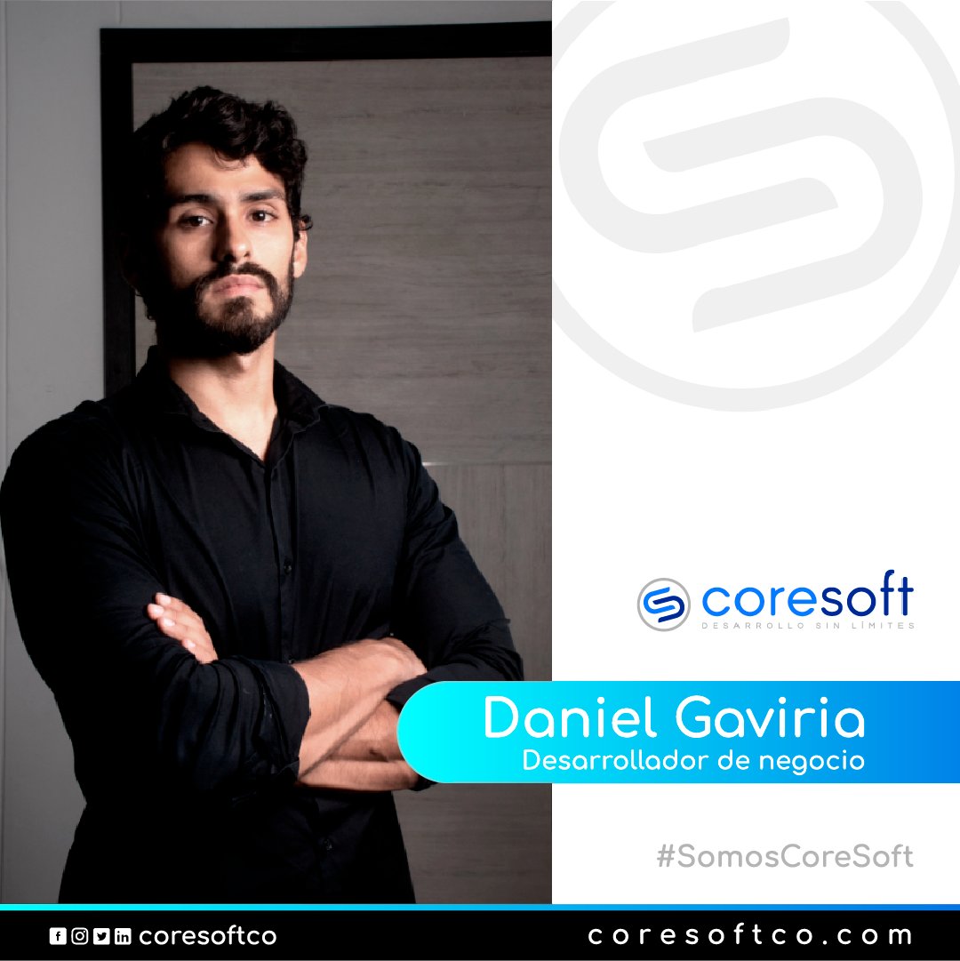 coresofco's tweet photo. Conoce a los colaboradores que conforman nuestro equipo de #trabajo:⁠
⁠
Daniel Gaviria. ⁠
Desarrollado de negocios.⁠
⁠
⁠
#coresoft #empleo #empresas #finanzas #emprendedor #dinero #Marketing #MarketingDigital #financiacion #pandemia #covid https://t.co/fGrc8O7wzP