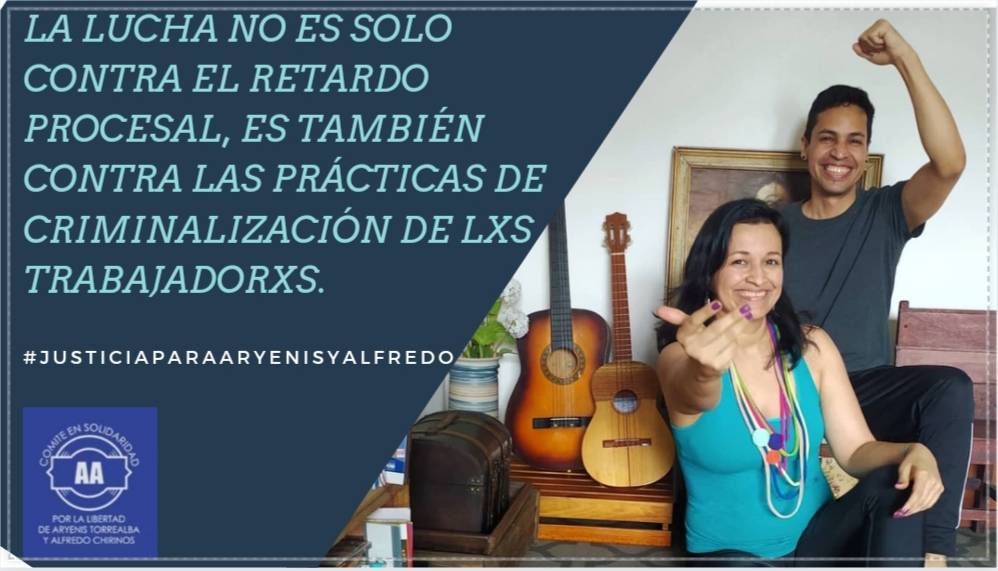 ReinaldoI's tweet photo. La lucha no es solo contra el retardo procesal, es también contra las prácticas de criminalización de los/as trabajadores/as
#JusticiaParaAryenisYAlfredo https://t.co/RiyMghqaq2