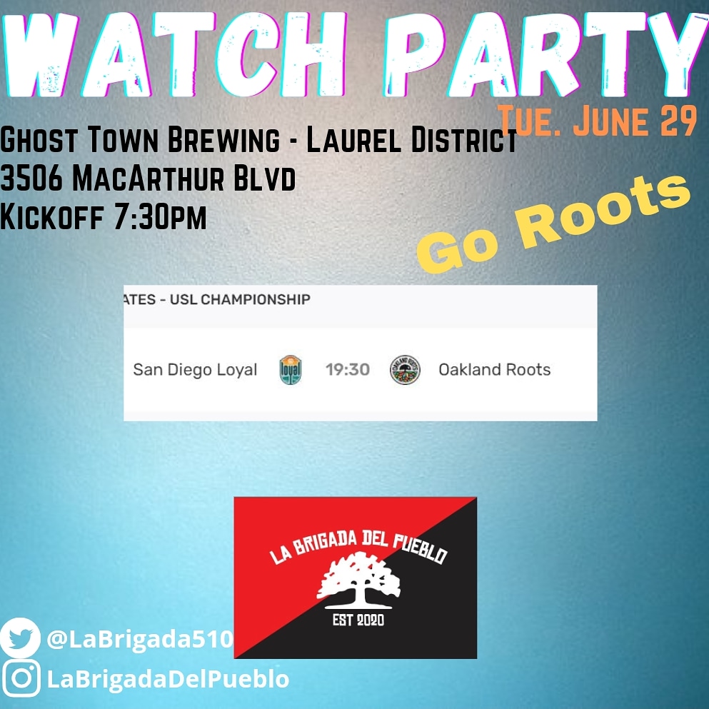 LaBrigada510's tweet photo. Watch Party!!
@oaklandrootssc
@Oakland68s
#KnowYourRoots
#ForThePueblo
#Oakland https://t.co/29I753g5aF