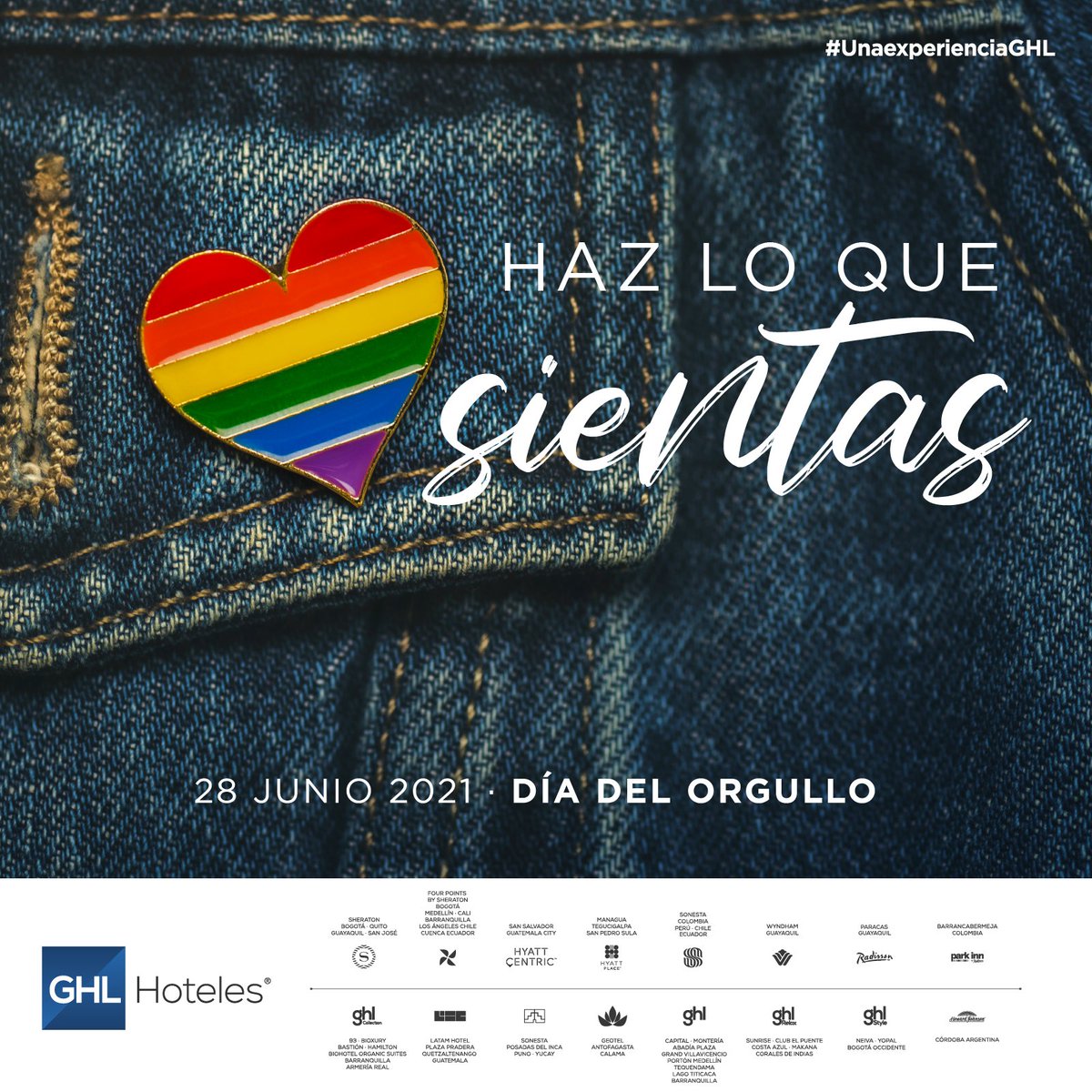 Sé quien realmente quieres, haz lo que #Sientas, al final #Amor es Amor y nacimos para Amar. 

#HappyPride #UnaExperienciaGhl