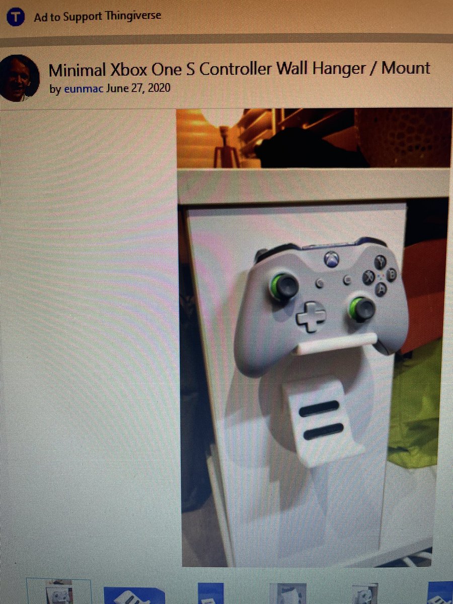 MCHRISP1's tweet image. So my latest #PracticalPrinting project are these nifty Xbox controller mounts. They fit nice and neat behind/to the side of my tv.