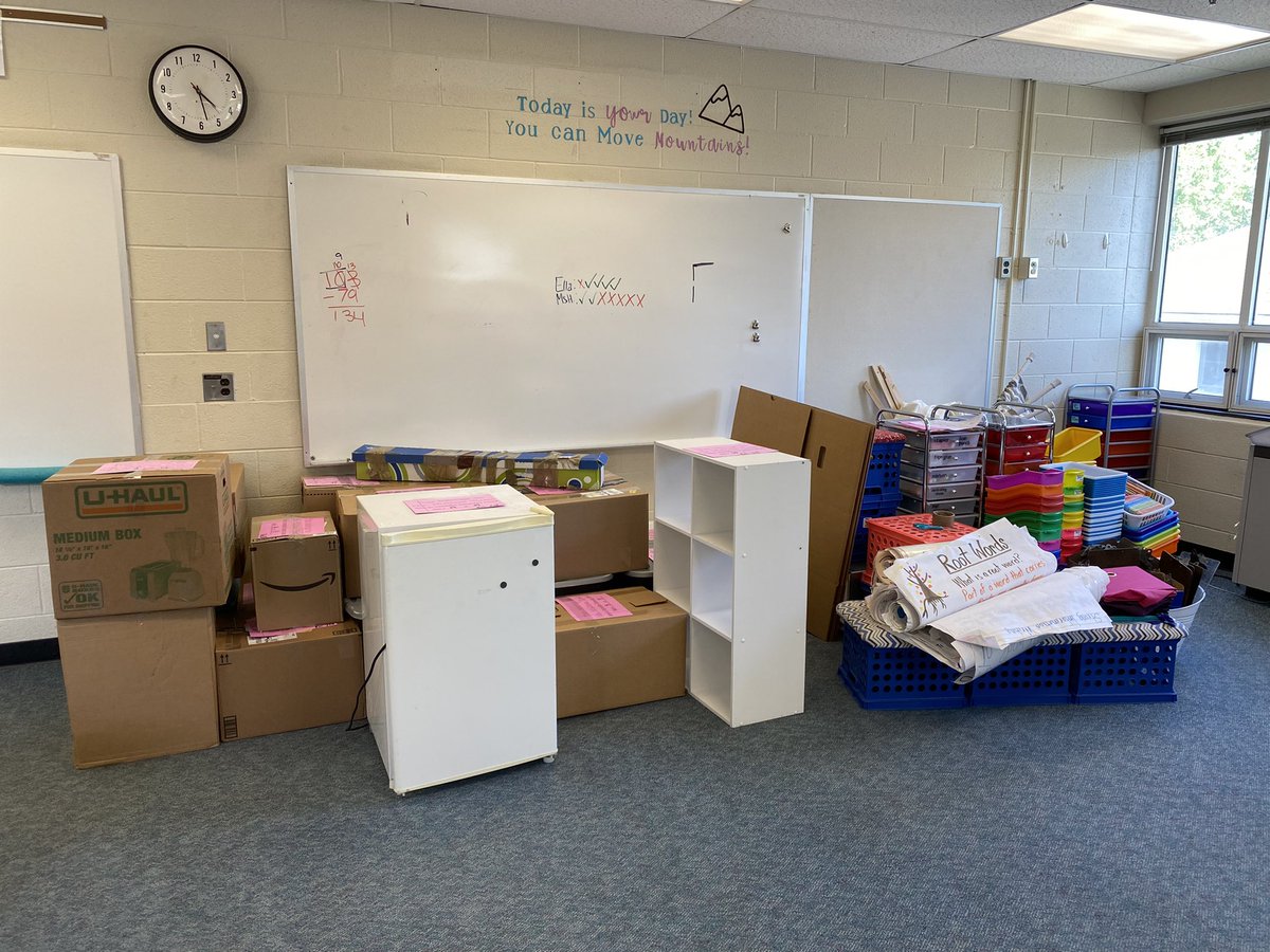 My years (it’s just a number) in the classroom packed into 20 boxes, two carts, one fridge, some shelves, a table, lots of flexible seating options and countless memories. Now it’s time to spread my impact! <a href="/APSVirginia/">Arlington Public Schools</a> <a href="/TechAPS/">APS Instr Tech</a>