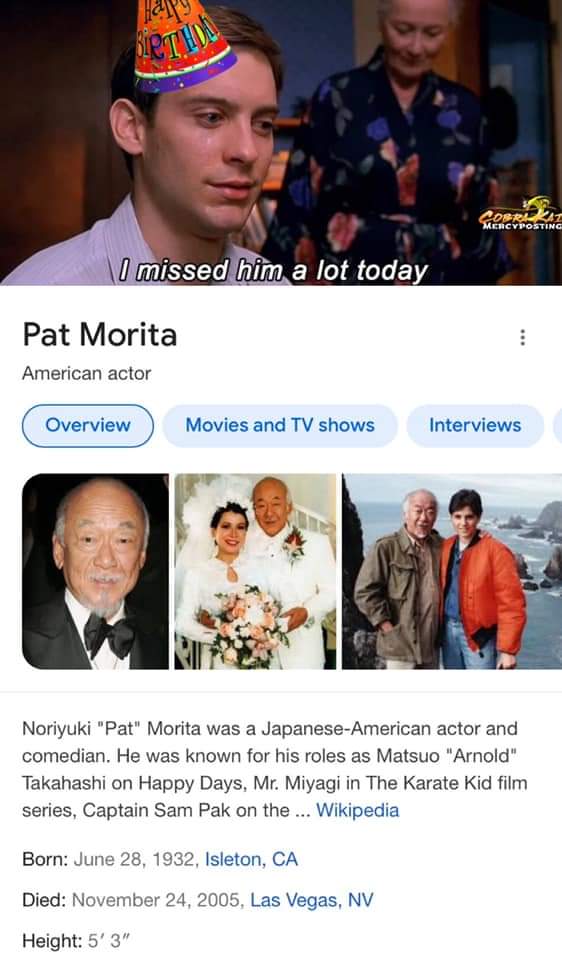 Happy Birthday Pat Morita 