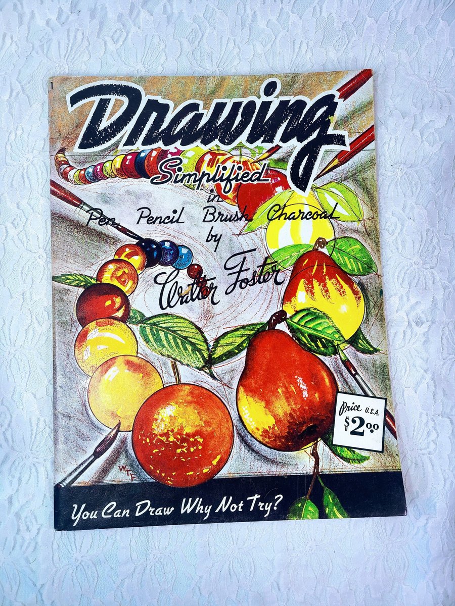 Excited to share the latest addition to my #etsy shop: Vintage Large 1950s : Drawing Simplified by Walter Foster - Pen, Pencil, Brush ~ Learn How to DRAW etsy.me/3gYuYat #guidebook #instructionguide #book #walterfoster #drawingguide
