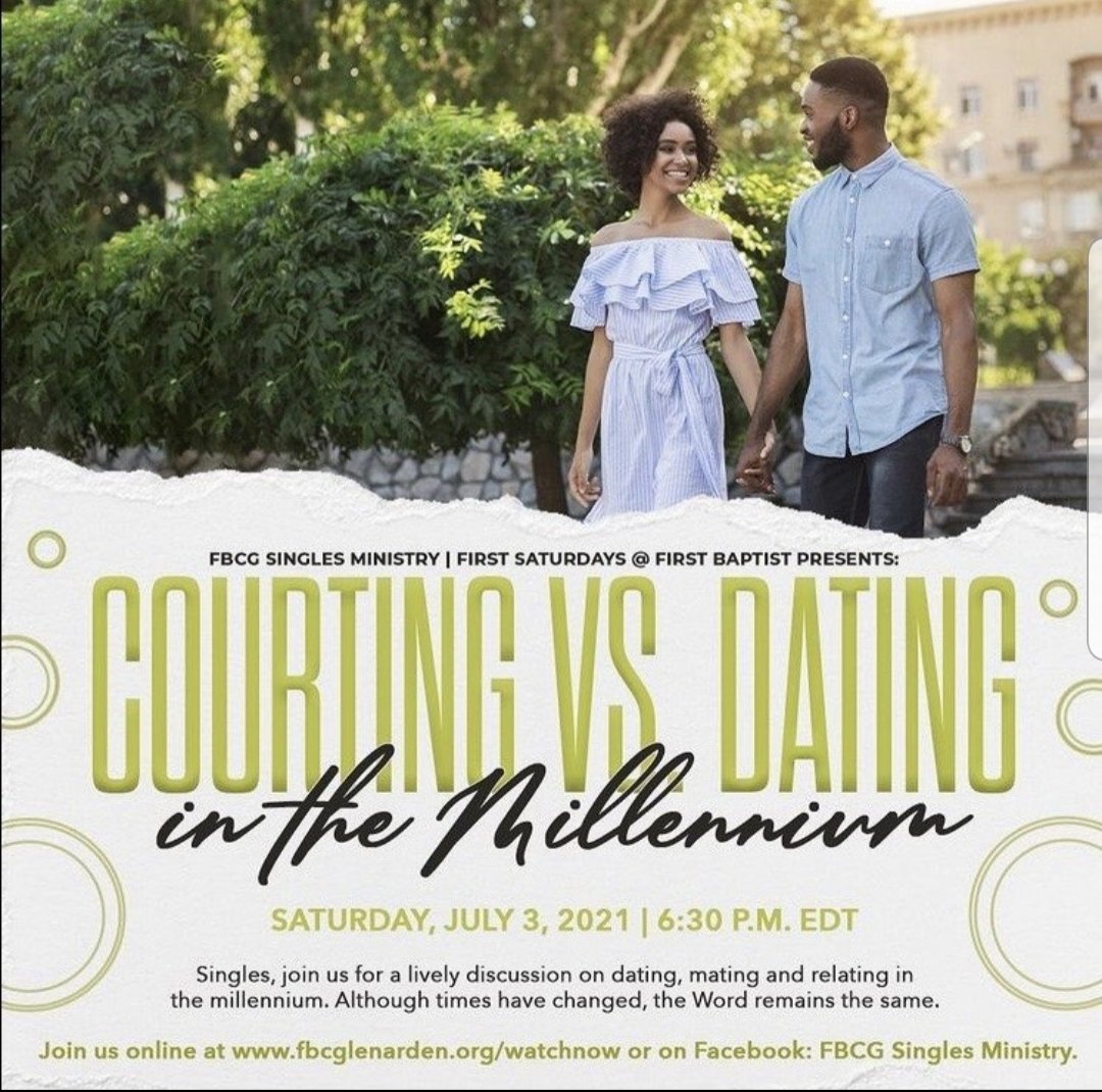 DynamicSingles's tweet photo. It's that time again singles! And this time we are going to be discussing a singles favorite...DATING! 😀 So please join us on Saturday, July 3rd at 630pm on one of our online platforms as we discuss Dating vs Courtship in the Millennium. Invite a friend 😊🥰 https://t.co/i2ENvR887P