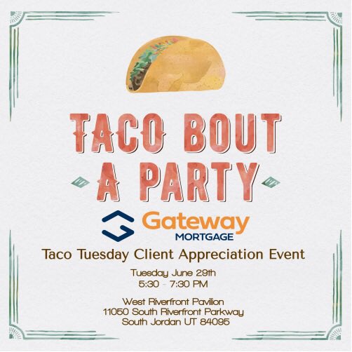 Don’t forget to come join us for some delicious tacos tomorrow!!!
