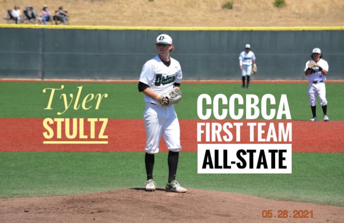 2021 Season Review
Part XII - Awards

Two ‘Gades take home CCCBCA First Team All-State honors.  Tyler Stultz (5-1, 1 SV, 49.2 IP, 41 H, 21BB / 63K’s) and Matt Palomino (.400, 9 doubles, 3 triples, 3 HR’s).