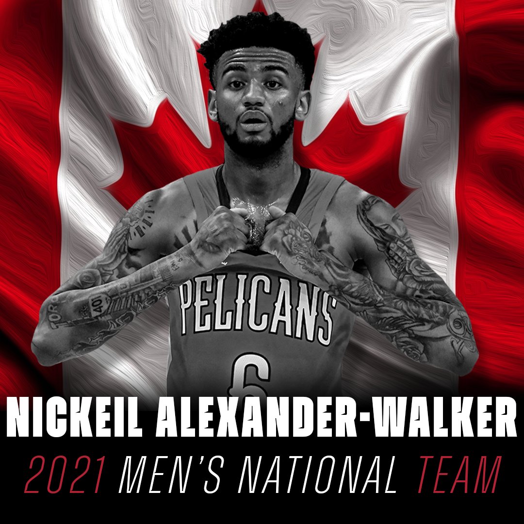 Congratulations to Nickeil Alexander-Walker for being named to the Canadian Senior Men's National Team ahead of the FIBA Olympic Qualifying Tournament. 🇨🇦🏀 #WontBowDown | @PelicansNBA | @NickeilAW | #FIBAOQT
